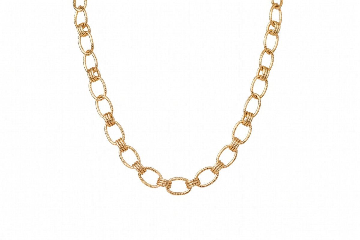 Chunky Chain Necklace Gold Plated Necklace | Swara Jewelry