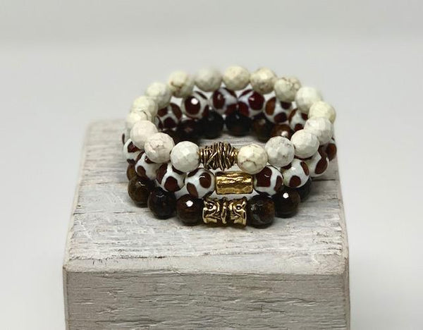 Handmade Natural Gemstone Stretch Bracelets - Swara Jewelry