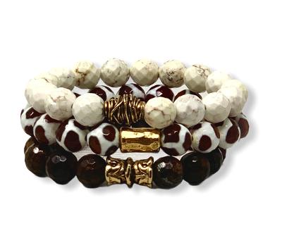 Handmade Natural Gemstone Stretch Bracelets - Swara Jewelry