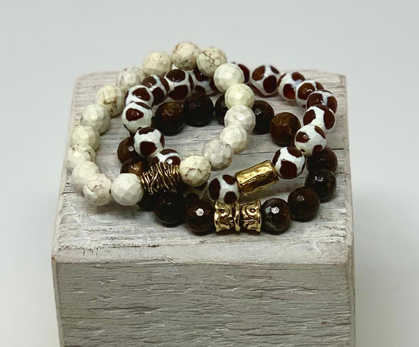 Handmade Natural Gemstone Stretch Bracelets - Swara Jewelry