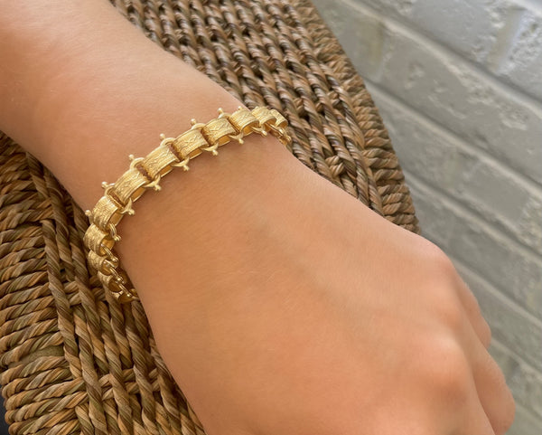 Gold Etched Bracelet