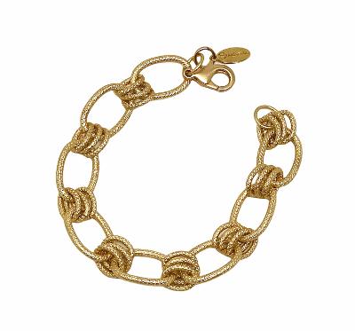 Gold Plated Chunky Chain Bracelet - Handmade -  Swara Jewelry