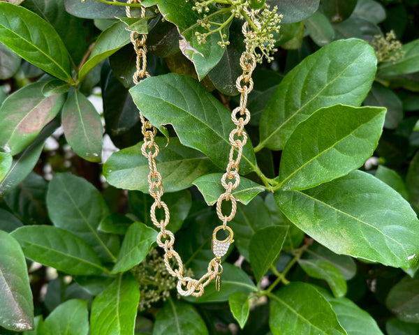 Chunky Gold Pave Necklace