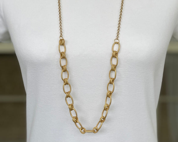 Long Gold Chunky Necklace