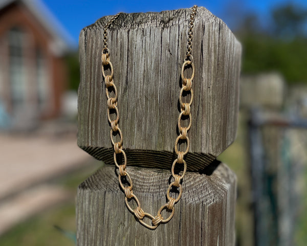 Gold Chunky Long Necklace