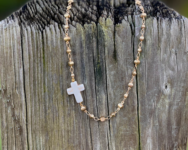 Gold Cross Pendant Neclace