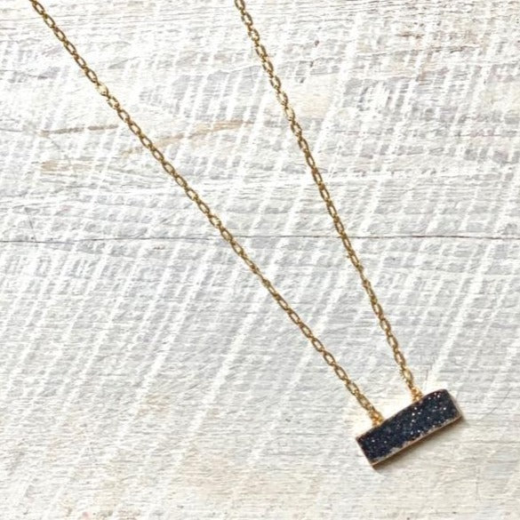 Druzy Bar Necklace