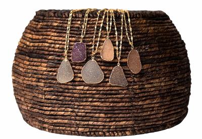 Long Druzy Necklace - Handmade