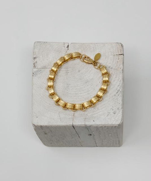 Handmade Gold Plated Hoop Bracelet - Swara Jewelry