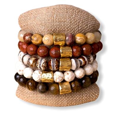 Handmade Natural Gemstone Stretch Bracelets - Swara Jewelry