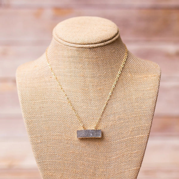 Druzy Bar Necklace