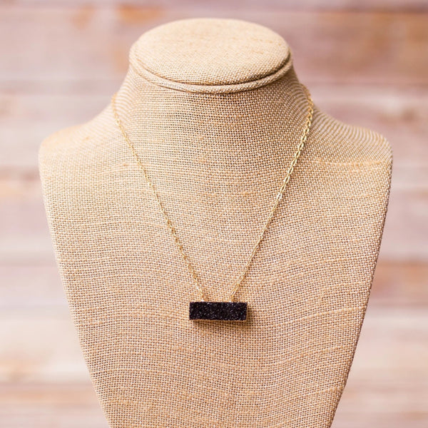 Druzy Bar Necklace