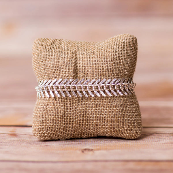 Gold Plated Fishbone Bracelet - Swara Jewelry