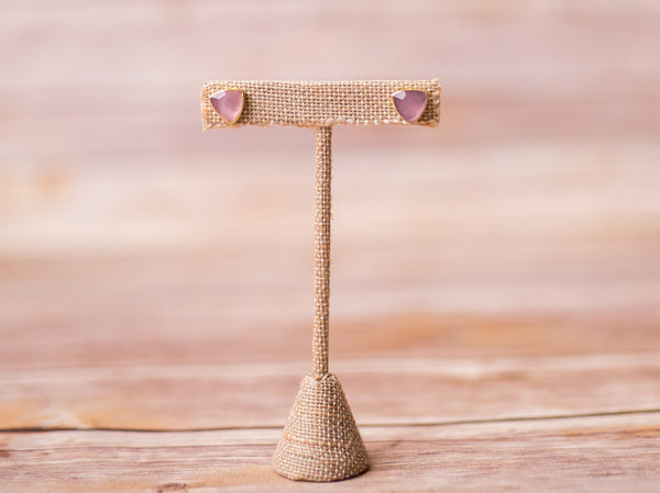 Triangle Pink Earrings