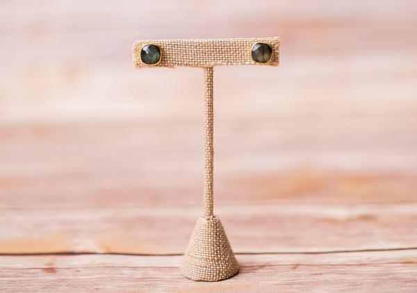 Labradorite Square Earrings