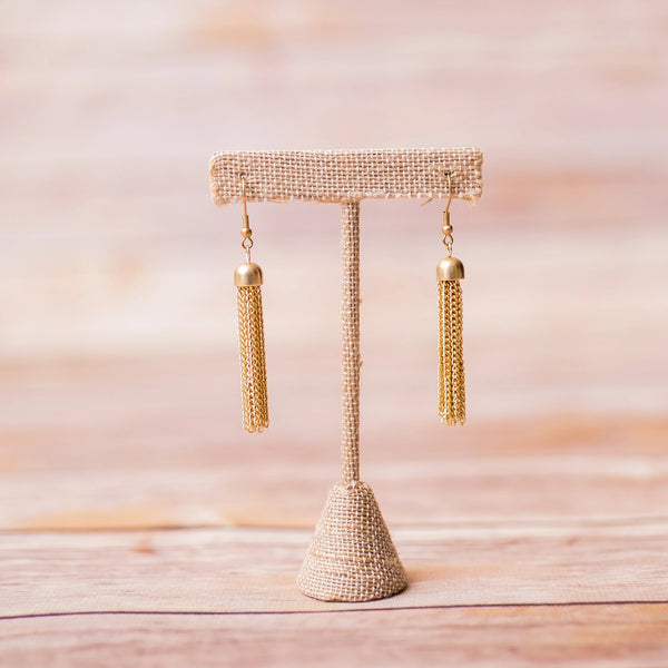Gold Tassel Earrings