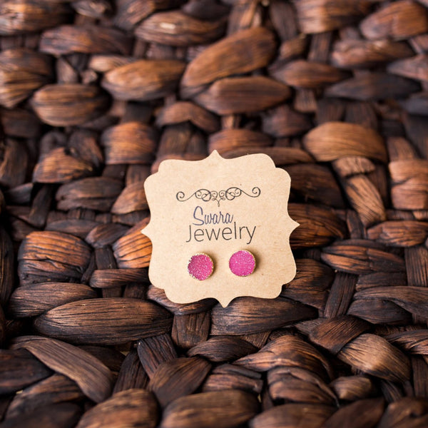 Druzy Stud Earrings - Swara Jewelry