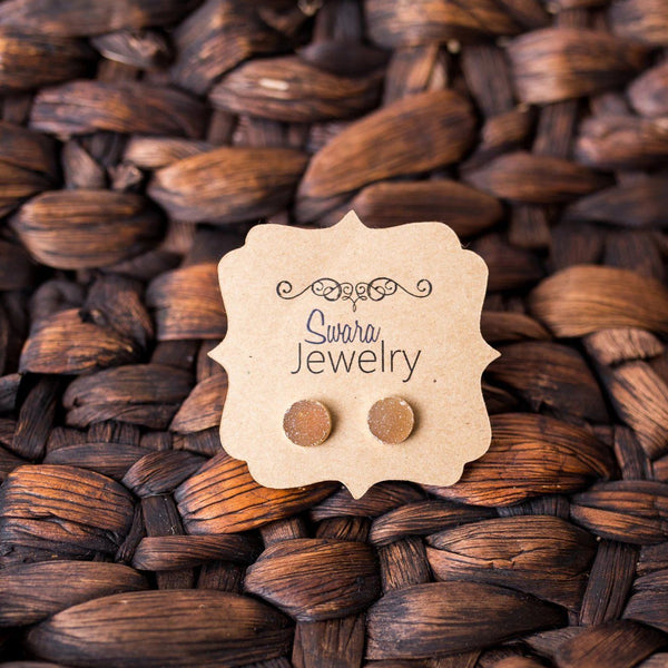 Druzy Stud Earrings - Swara Jewelry