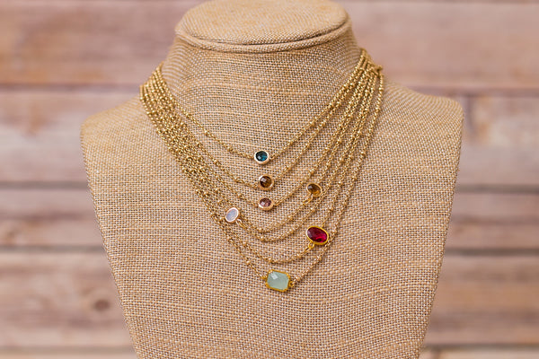 Petite Necklace with Pendant - Swara Jewelry