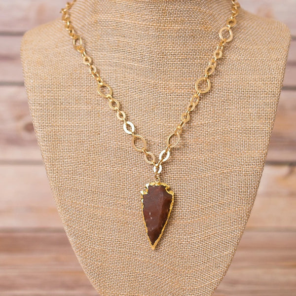 Necklace with Arrowhead Pendant - Swara Jewelry