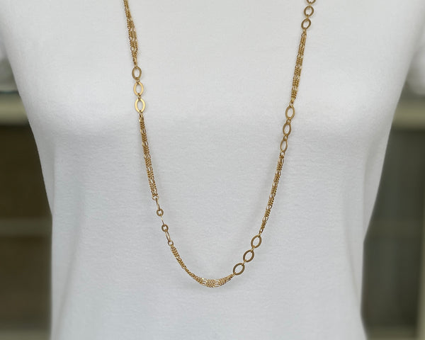 Long Gold Chain Necklace