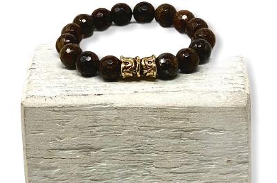Gemstone Stretch Bracelet with Spacer
