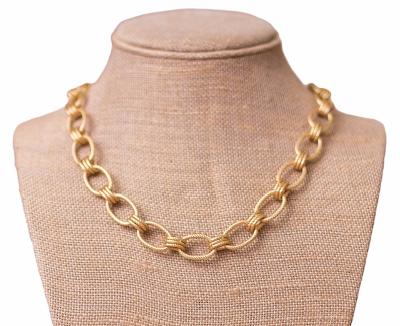 Oversized Chain Necklace Chunky Gold Chain Necklace Big Round Charm – Pure  Greek Shop