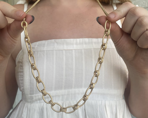 Long Chunky Statement Necklace