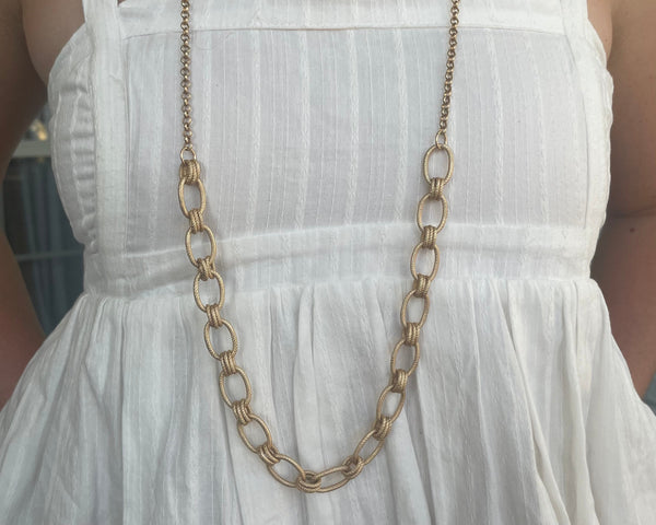 36"  Gold Plated Chunky Necklace