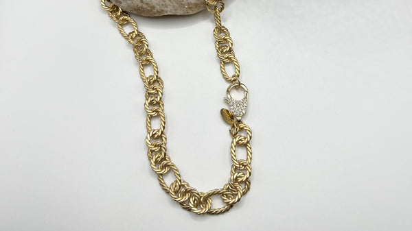 Chunky Gold Pave Necklace