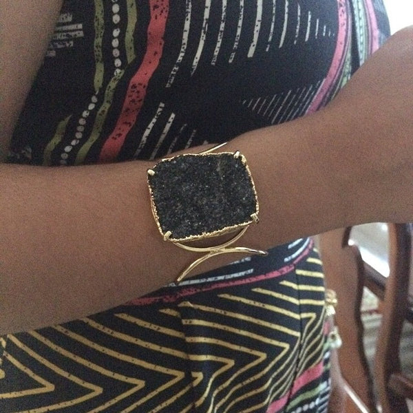 Druzy Cuff Bracelet - Swara Jewelry