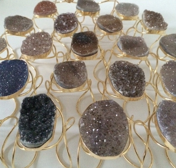 Druzy Cuff Bracelet - Swara Jewelry