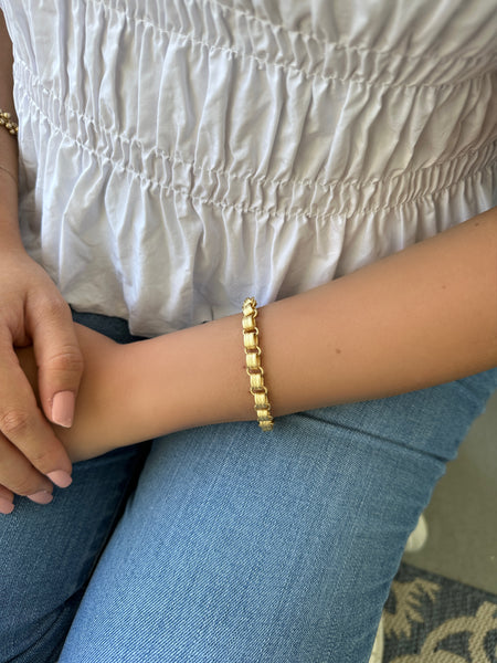 Gold Hoop Chain Bracelet