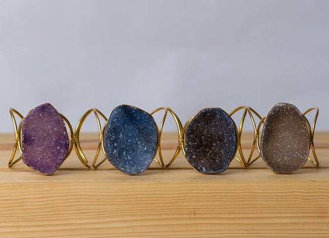 Druzy Cuff Bracelet - Swara Jewelry