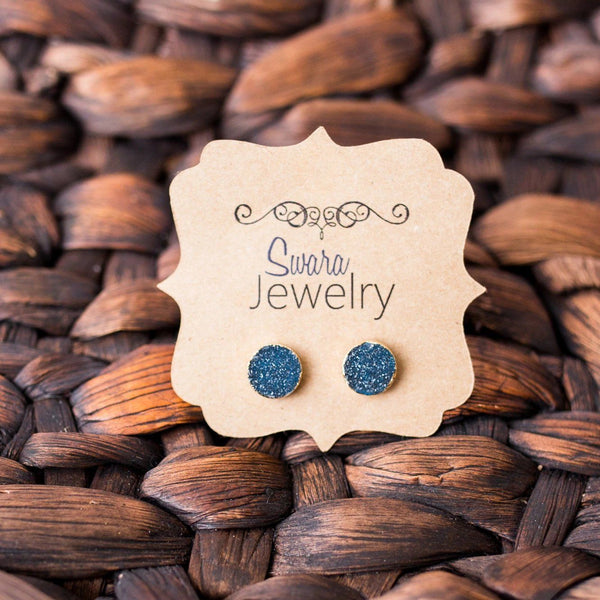 Druzy Stud Earrings - Swara Jewelry