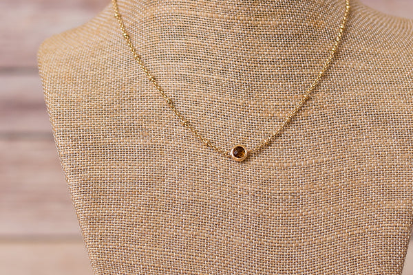 Petite Necklace with Pendant - Swara Jewelry
