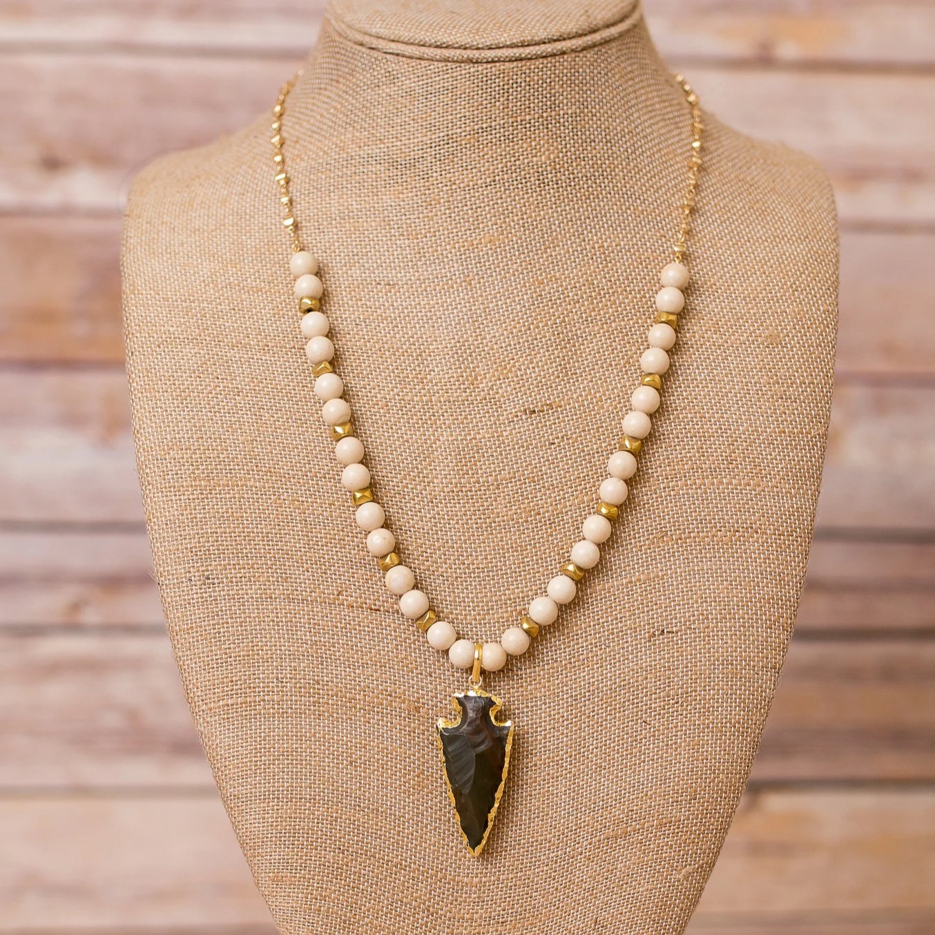 Beaded arrowhead necklace deals