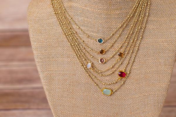 Petite Necklace with Pendant - Swara Jewelry