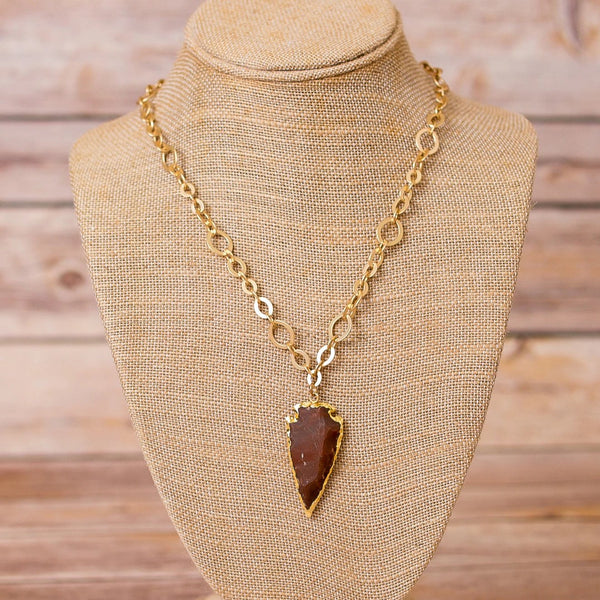 Necklace with Arrowhead Pendant - Swara Jewelry