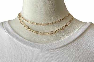 Layered Paper Clip Necklaces - Handmade