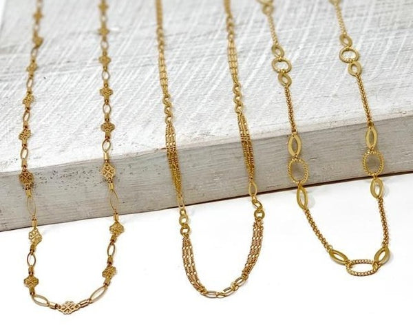 Gold Layering Necklace - handmade