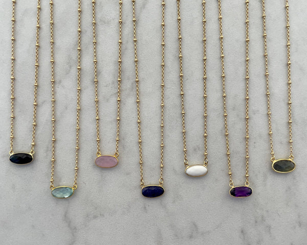 Dainty Gemstone Necklace