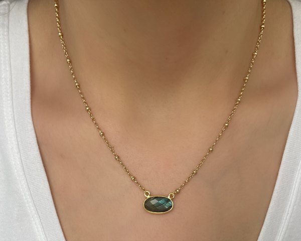Dainty Necklace with Gemstone